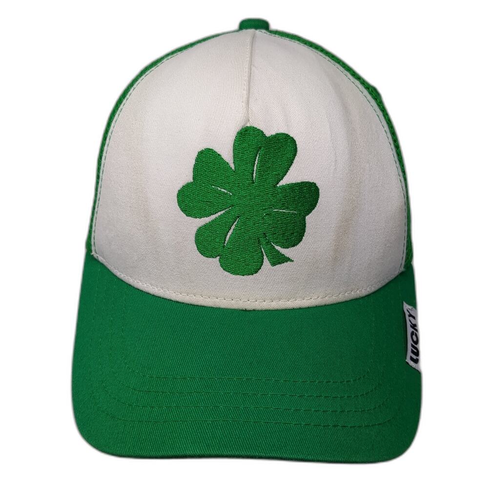 Clover Lucky Snapback Trucker Hat Green One Size Adjustable Infinity Headwear